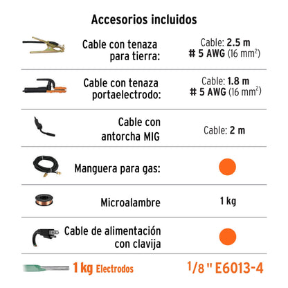 Soldadora multiproceso de 200 A, Truper Expert SOMU-200X 17258 MM1