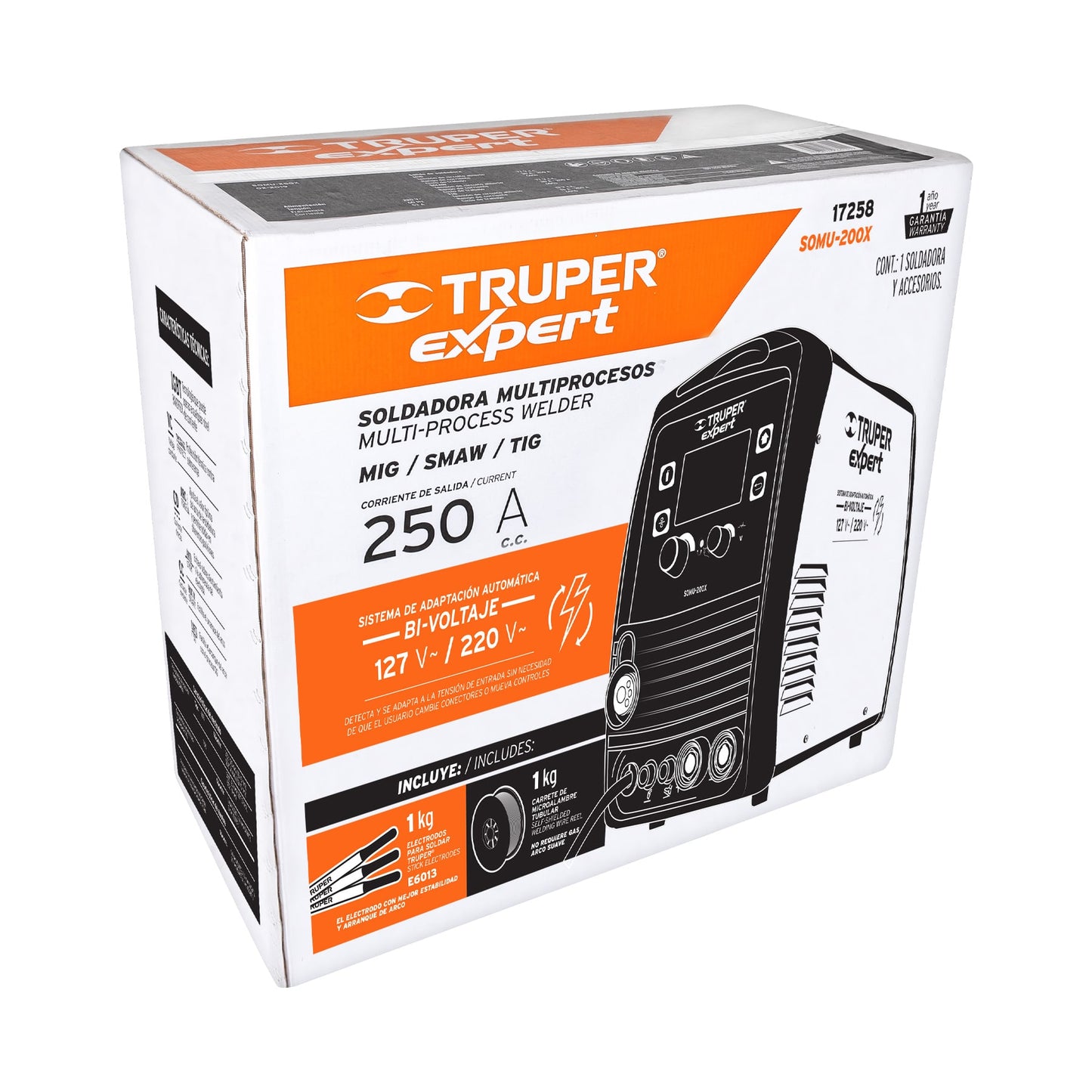 Soldadora multiproceso de 250 A, Truper Expert SOMU-250X 17259 MM1