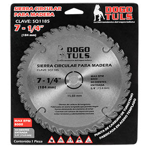 SIERRA CIRCULAR PARA MADERA 7-1/4" 