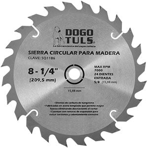 SIERRA CIRCULAR PARA MADERA 8-1/4" 