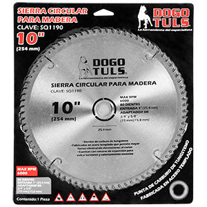 SIERRA CIRCULAR PARA MADERA 10" 