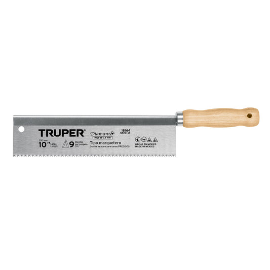 Serrucho tipo marquetero 10', 9 DPP, Truper STCX-10 18164 MM00