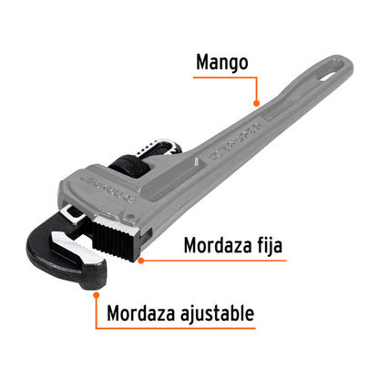 Llave stilson 14' cuerpo de aluminio, Truper STIA-14 15844 MM00