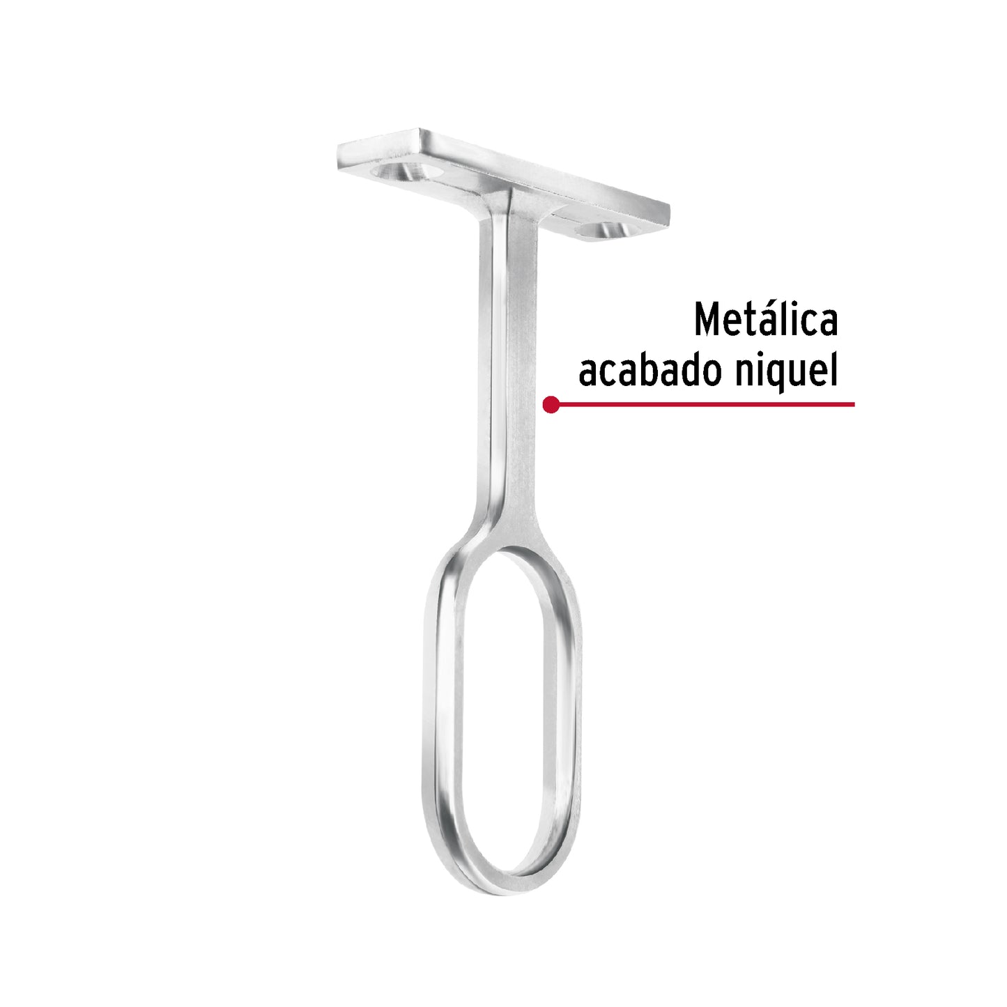 Soporte central para tubo ovalado de clóset, Hermex STO-5 48979 MM00