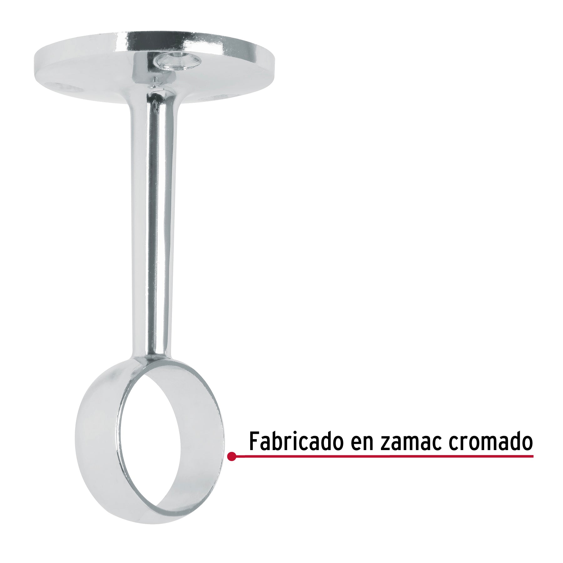 Soporte central para tubo redondo de clóset, Hermex STR-3 48976 MM00