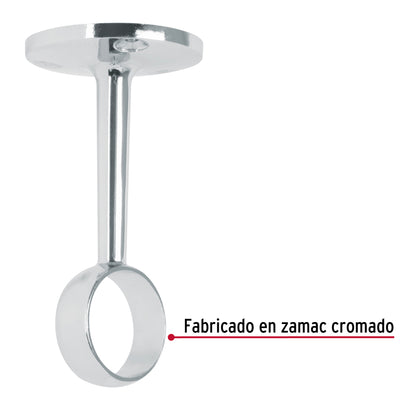 Soporte central para tubo redondo de clóset, Hermex STR-3 48976 MM00