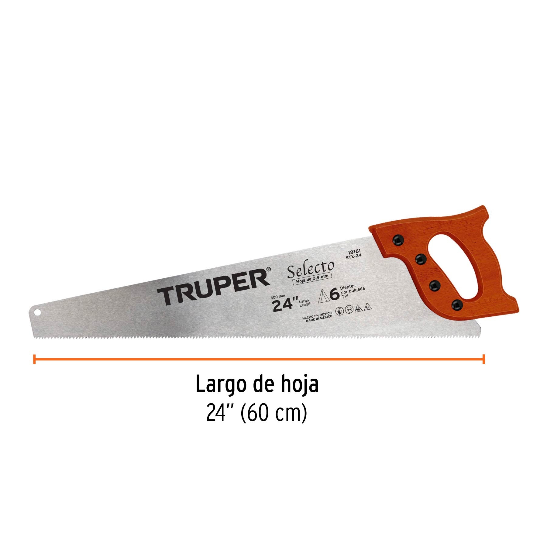 Serrucho 24' Selecto, 6 DPP, Truper STX-24 18161 MM00