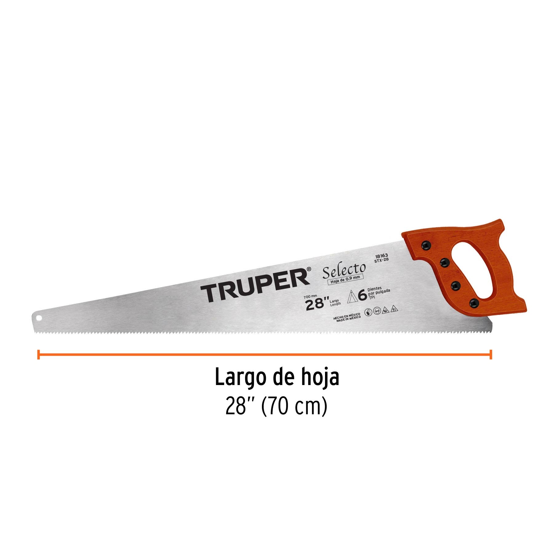 Serrucho 28', Selecto, 6 DPP, Truper STX-28 18163 MM00