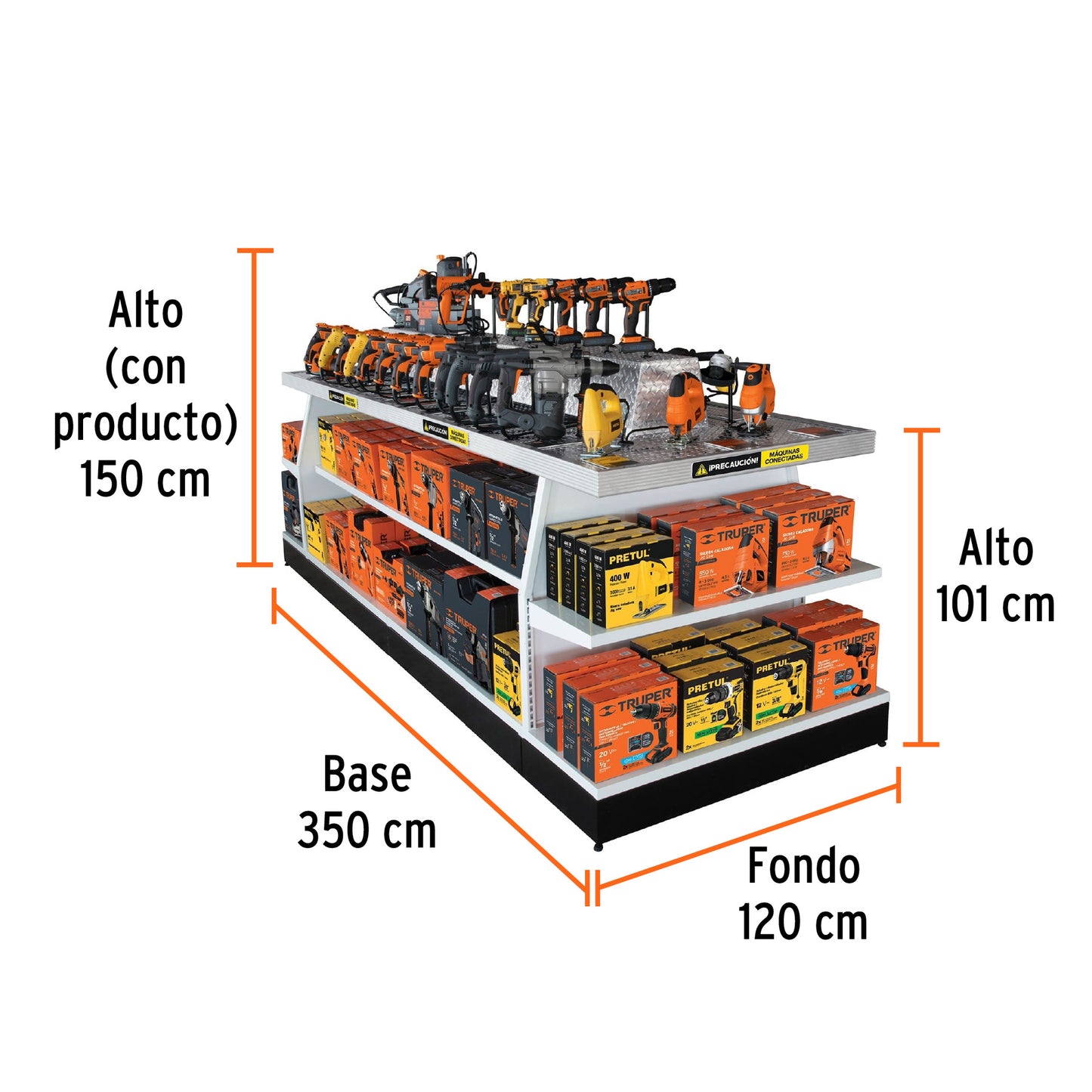 Mueble power center con herramienta eléctrica, Truper SUPER-MAQ-2 55894 MM1