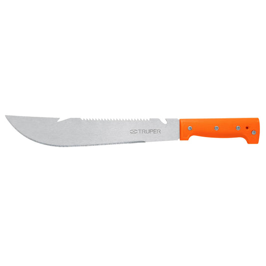 Machete rambo 12' cacha remachada naranja, Truper T-460-12 100654 MM1