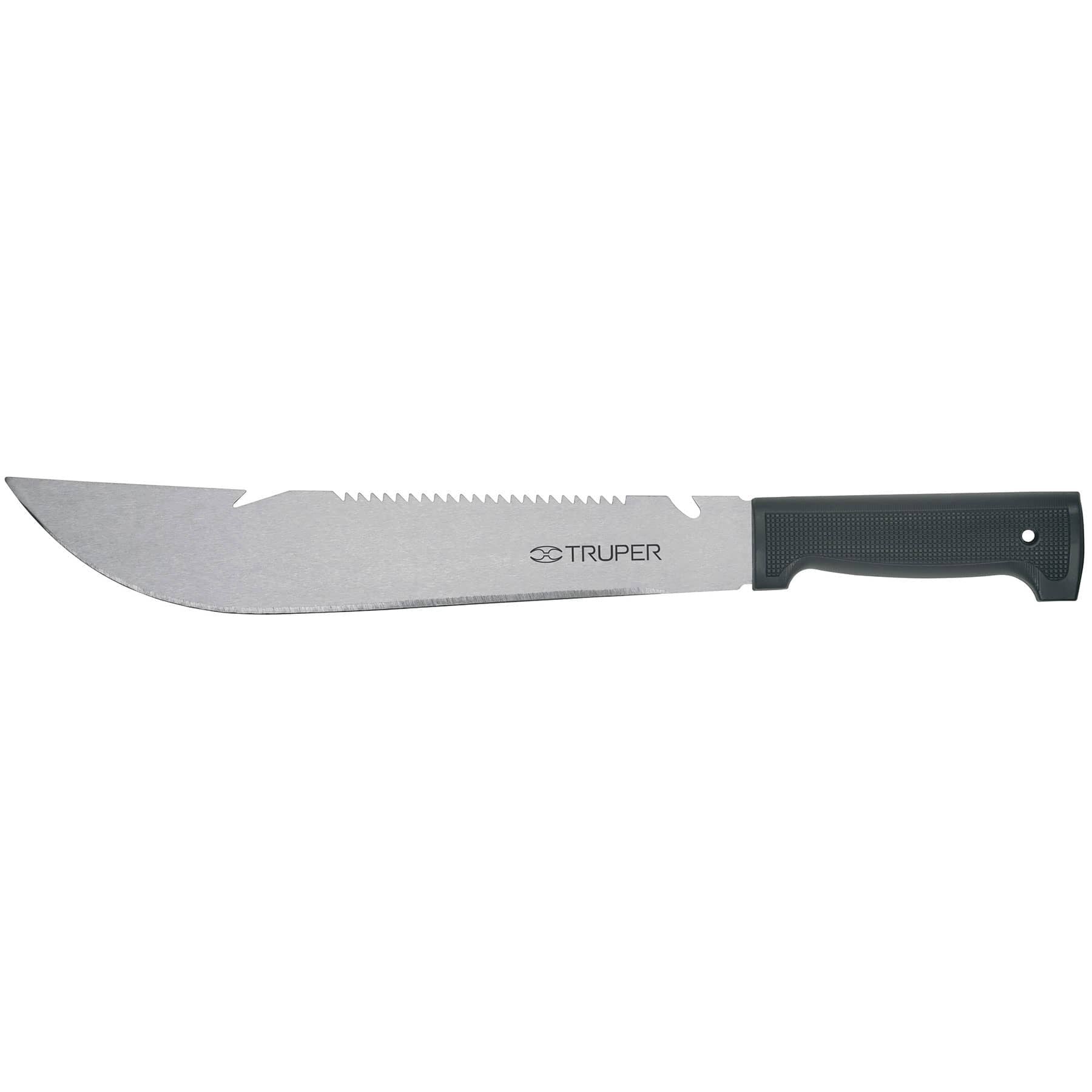 Machete rambo 12' cacha inyectada negra, Truper T-460-12B 100655 MM1