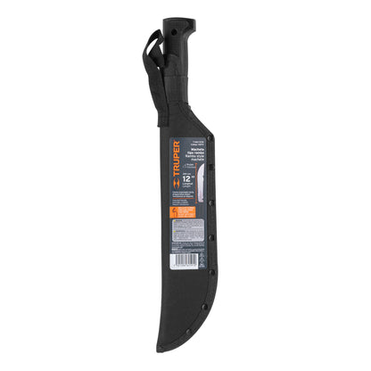 Machete rambo 12' cacha inyectada negra, con funda, Truper T-460-12XB 15870 MM1