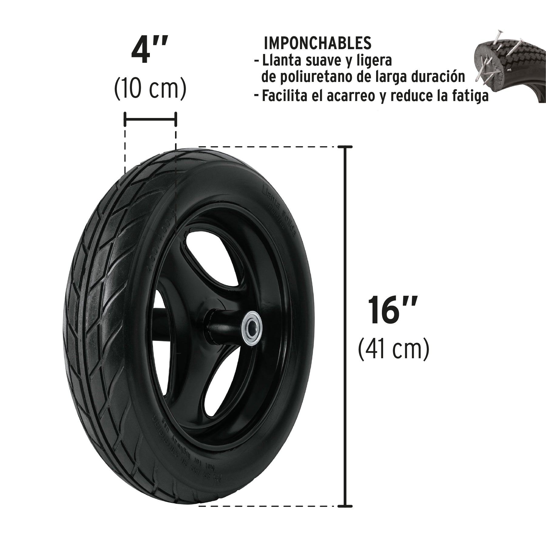 Carretilla 6 ft3 Imponchable, bastidores de madera, Truper T-6FF 10910 MM00