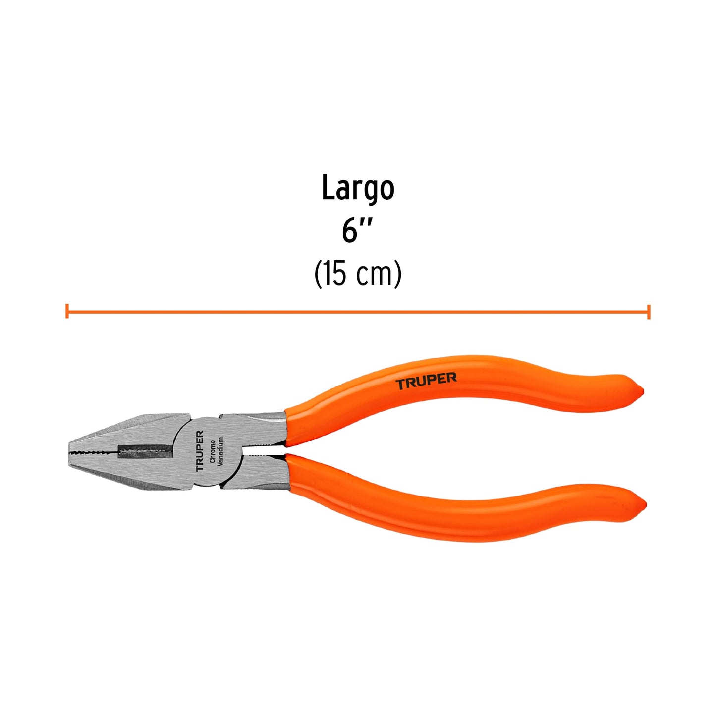 Pinza para electricista 6' mango de PVC, Truper T200-6 17306 MM00