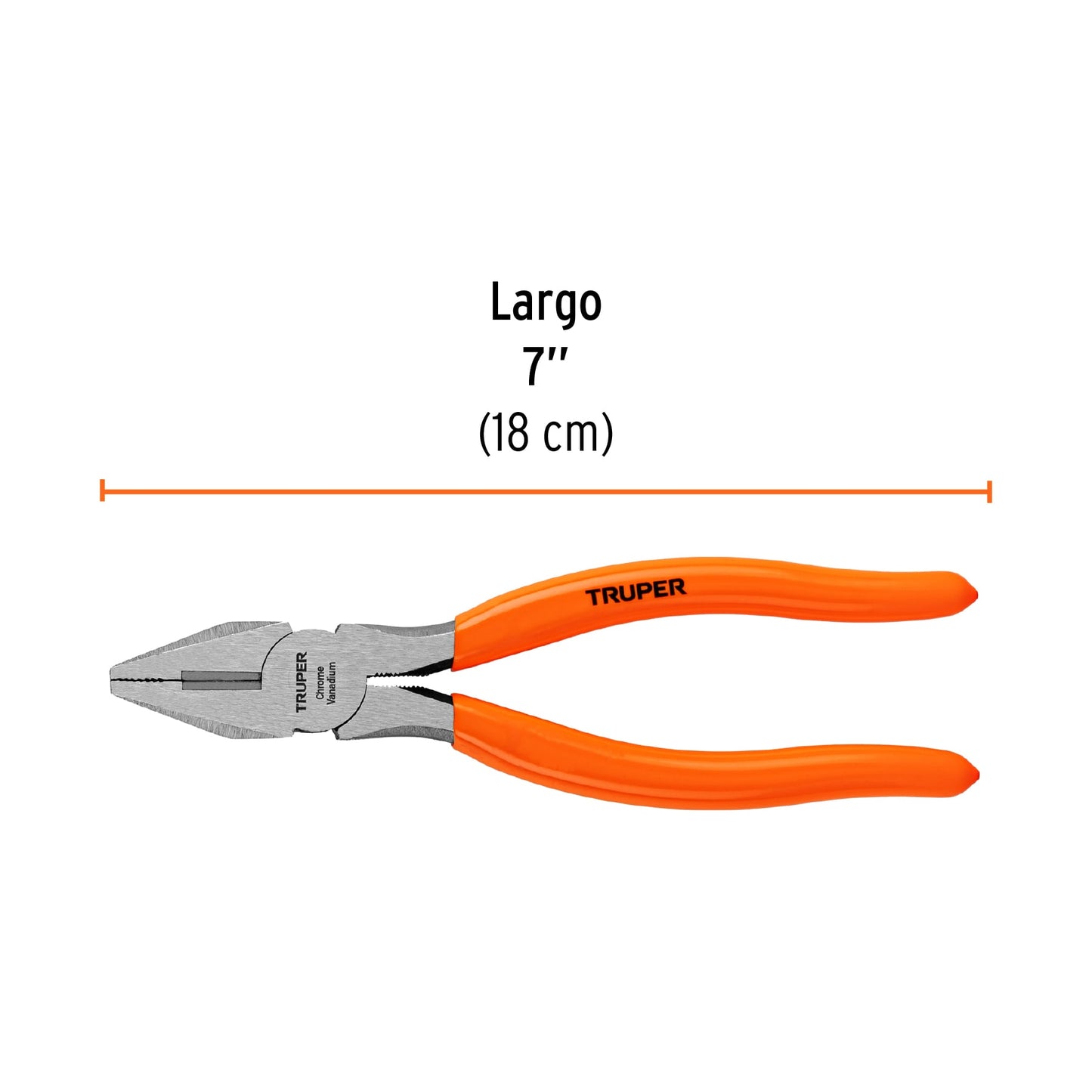 Pinza para electricista 7' mango de PVC, Truper T200-7 17307 MM00