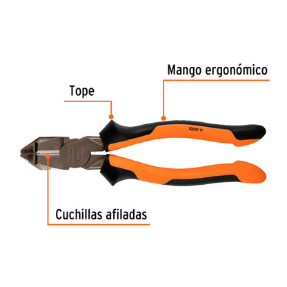 Pinza electricista 8' uso rudo, alta palanca, Comfort Grip T200-8X 12350 MM00