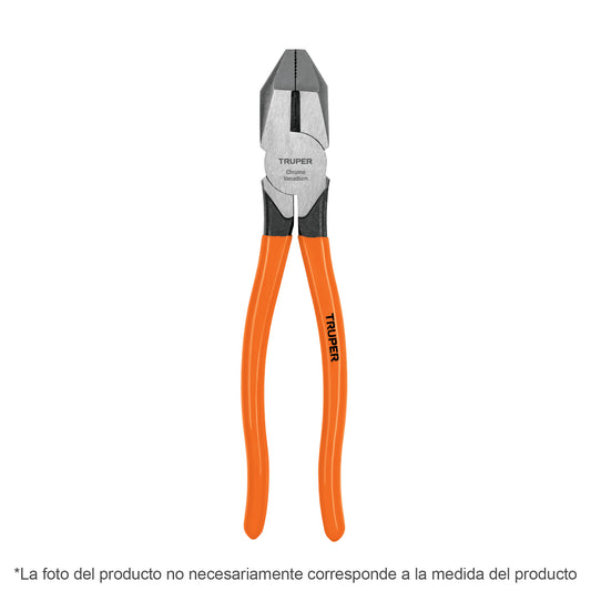 Pinza para electricista 7' uso rudo, mango PVC, Truper T201-7 17303 MM00