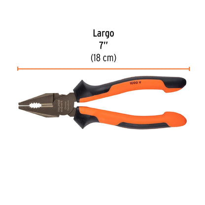 Pinza para electricista 7' alta palanca, Comfort Grip,Expert T201-7X 17329 MM00