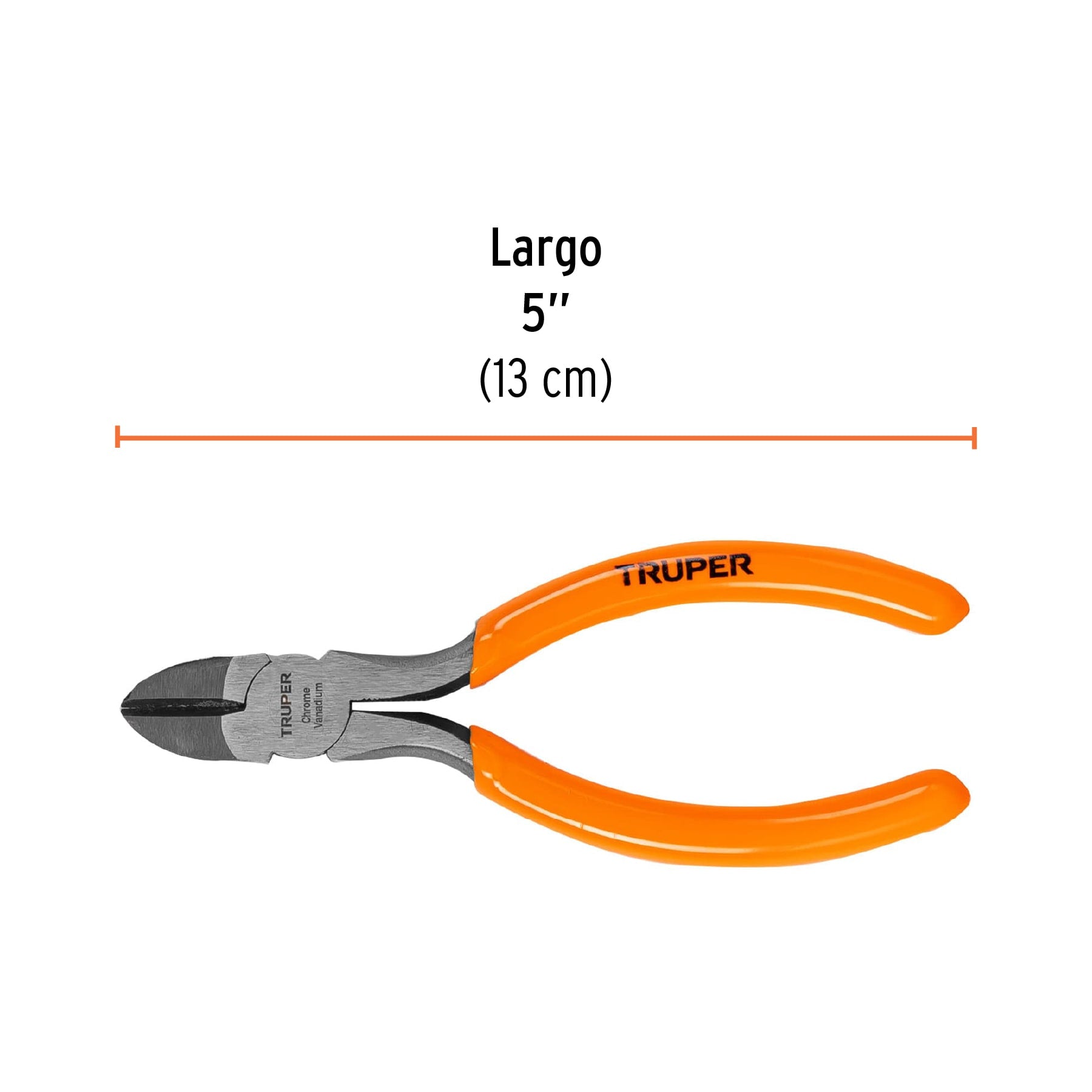 Pinza de corte diagonal 5' mango de PVC, Truper T202-5 17311 MM00