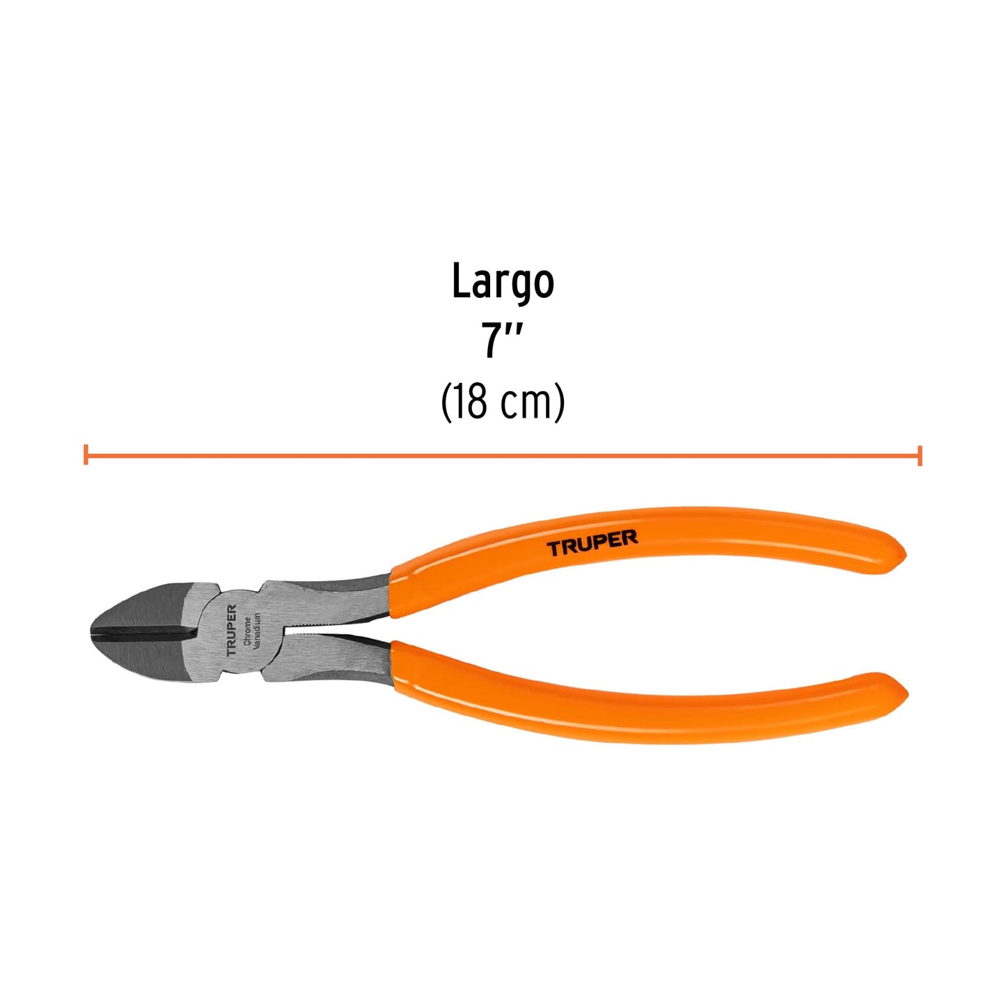 Pinza de corte diagonal 7' mango de PVC, Truper T202-7 17313 MM00