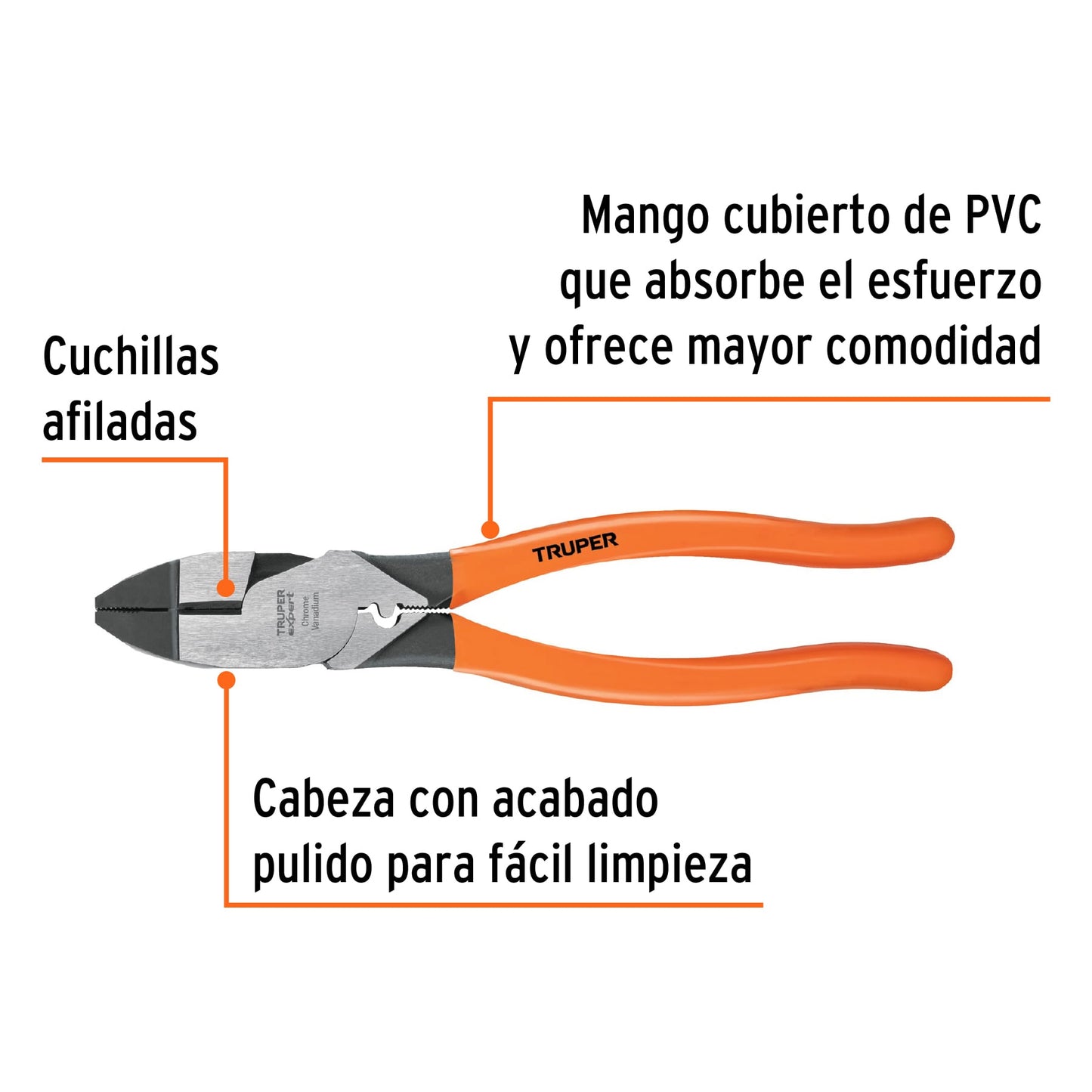 Pinza para electricista 9' c/ponchador de terminales, Expert T210-9X 101963 MM00