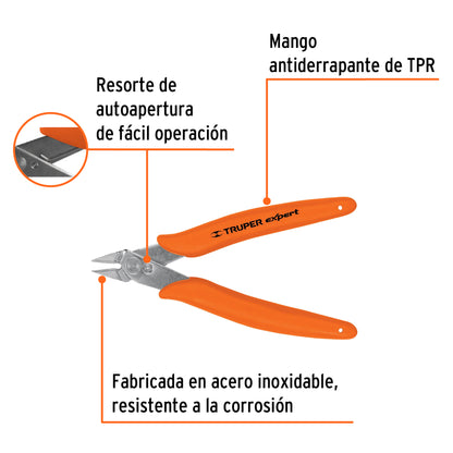 Pinza 5' de corte para electrónica, Truper Expert T275-5X 100662 MM00