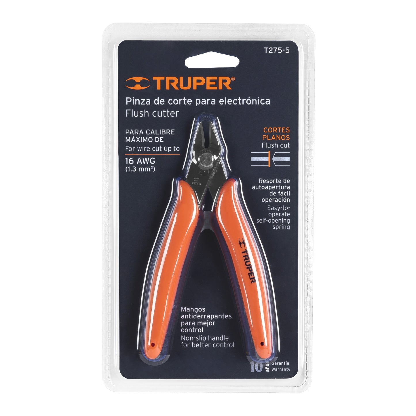 Pinza 5' de corte para electrónica, Truper T275-5 17314 MM00