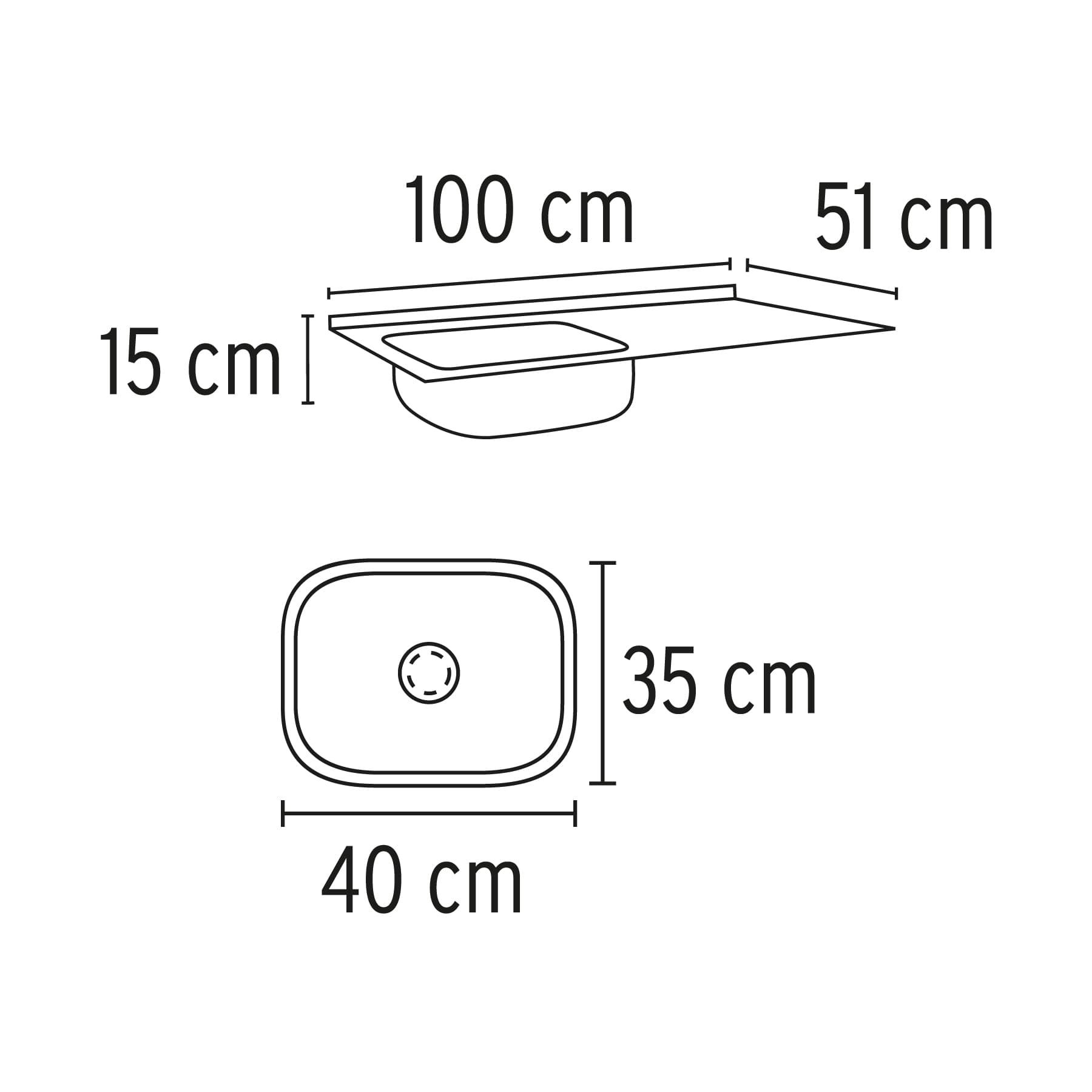 Tarja de empotrar 100x51cm tina derecha, Foset Basic TA-1051DB 47021 MM00