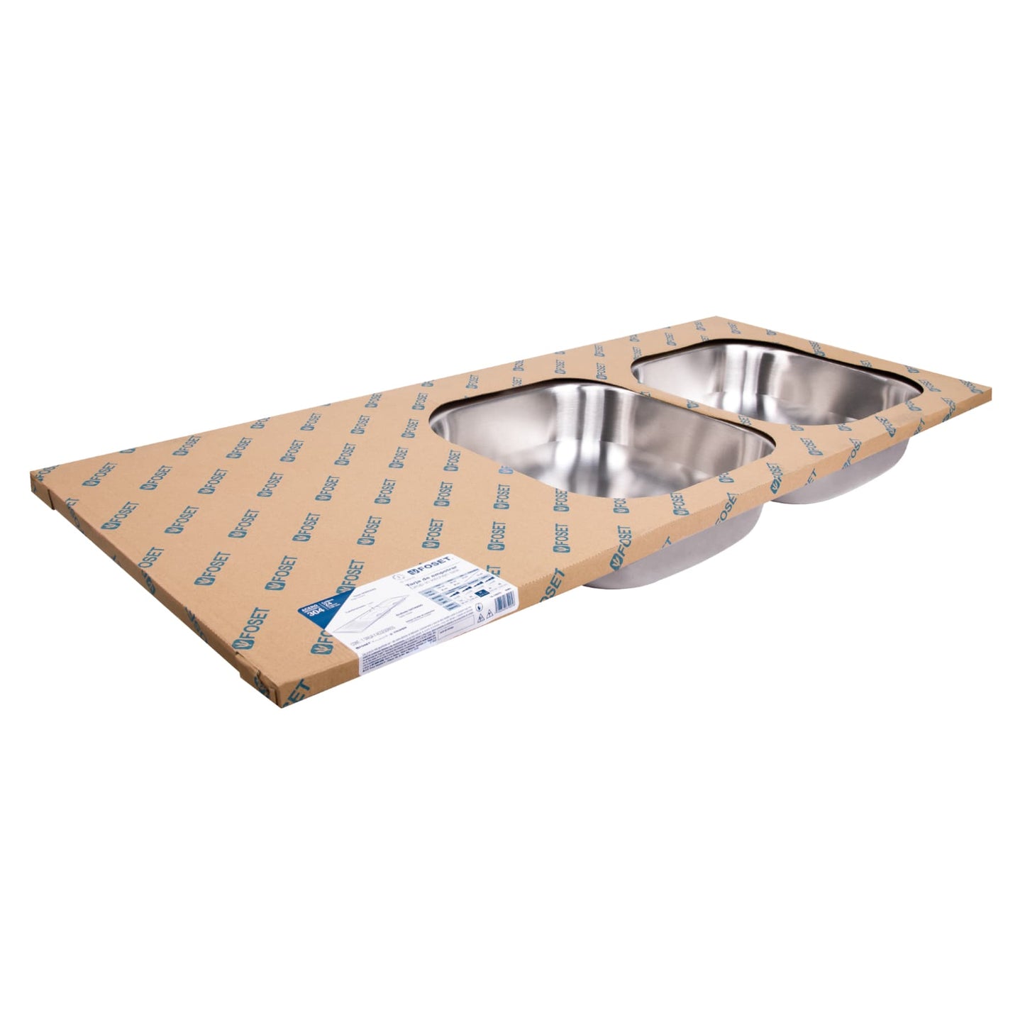 Tarja de empotrar 120x50cm doble tina derecha, Foset TA-1202TD 45061 MM00