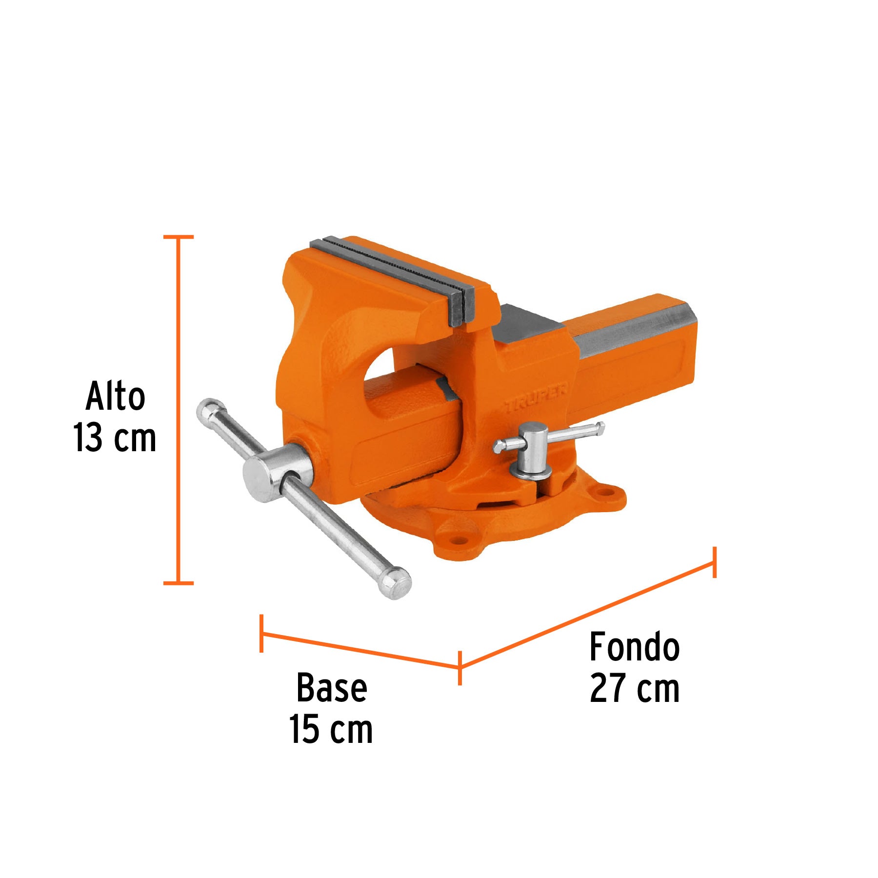 Tornillo de banco 4' tipo europeo de hierro nodular, Truper TA-4-L 100199 MM00