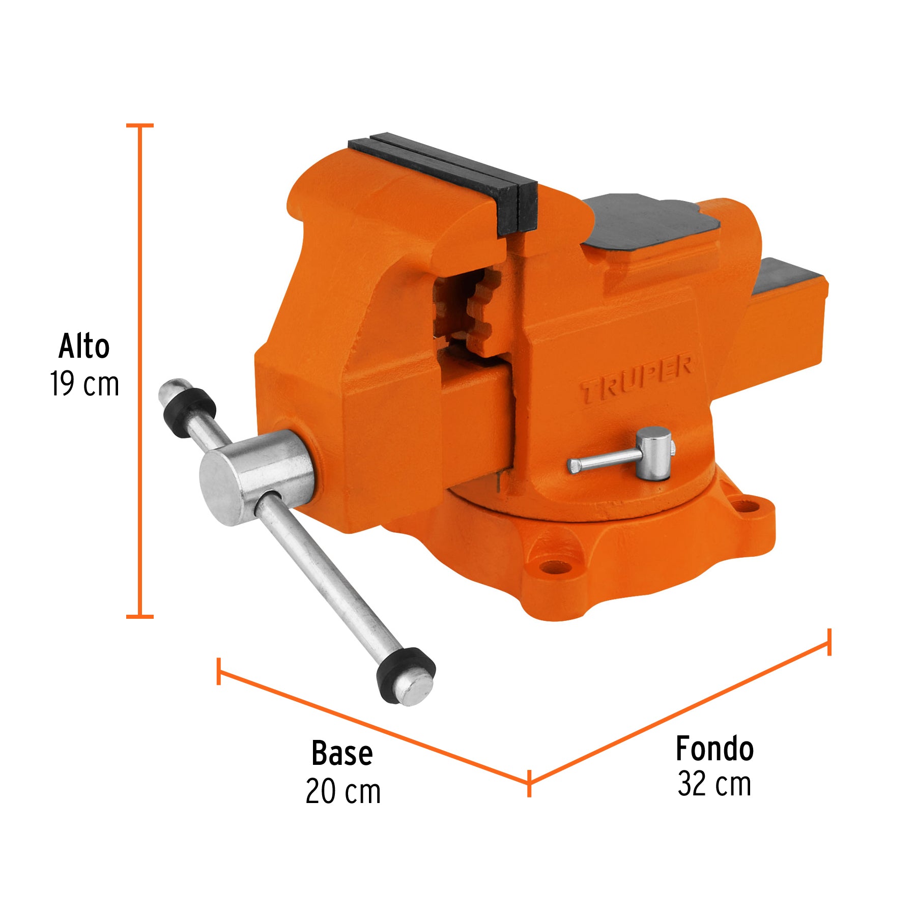 Tornillo de banco 4' uso industrial de hierro nodular TA-4 18592 MM00