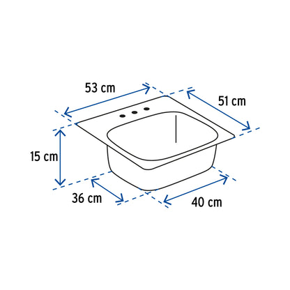 Tarja de empotrar sencilla 50x53cm, Foset TA-553 49171 MM00