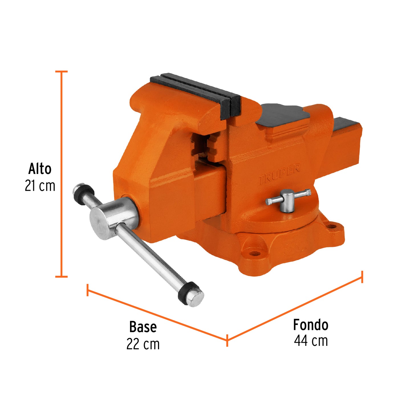 Tornillo de banco 5' uso industrial de hierro nodular TA-5 18593 MM00