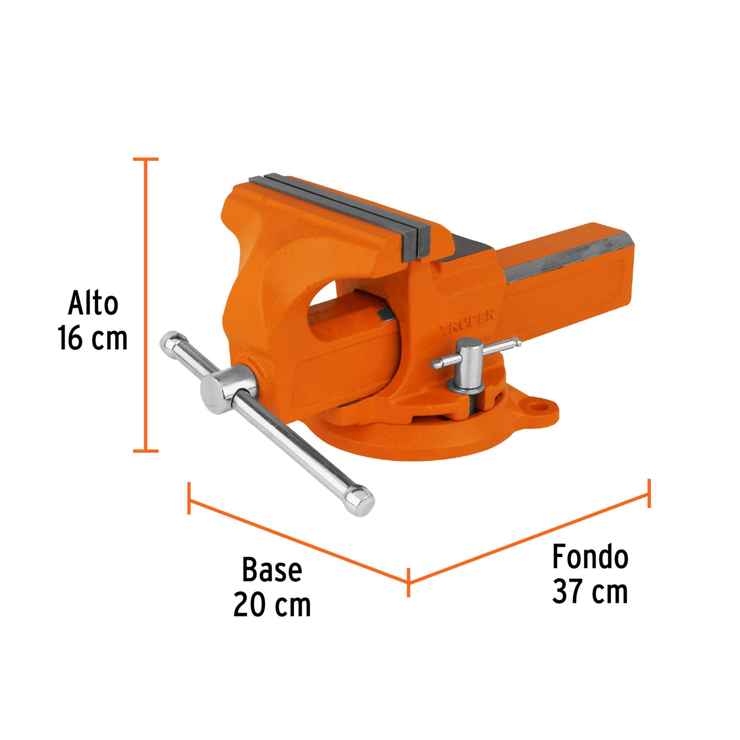 Tornillo de banco 6' tipo europeo de hierro nodular, Truper TA-6-L 100241 MM00