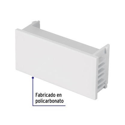 Tapón ciego, 1 módulo, línea Española, color blanco, Volteck TA-EB 47058 MM00