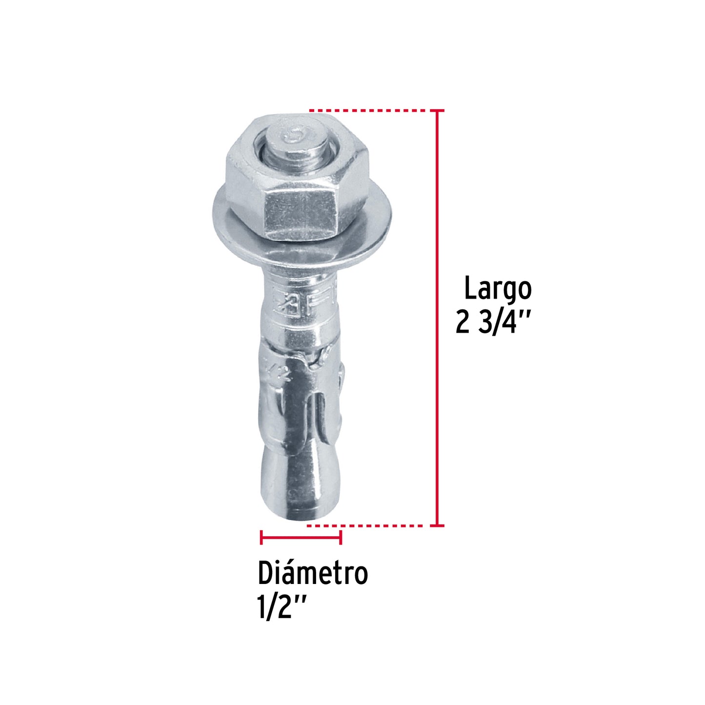 Bolsa con 4 taquetes arpón 1/2' x 2-3/4', Fiero TAE-1/2A1 46670 MM00