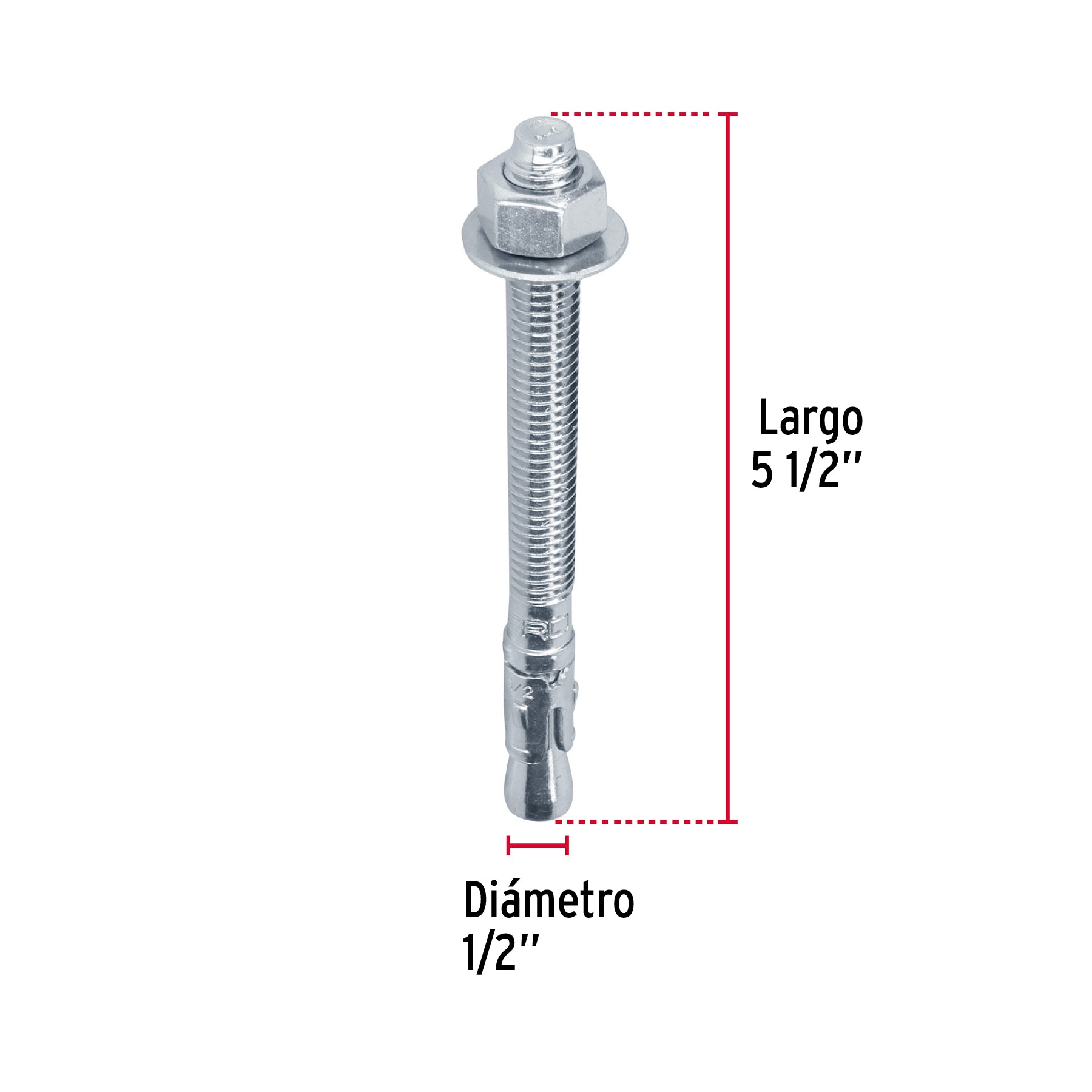 Caja con 25 taquetes arpón de 1/2' x 5-1/2', Fiero TAE-1/2A5G 46649 MM00