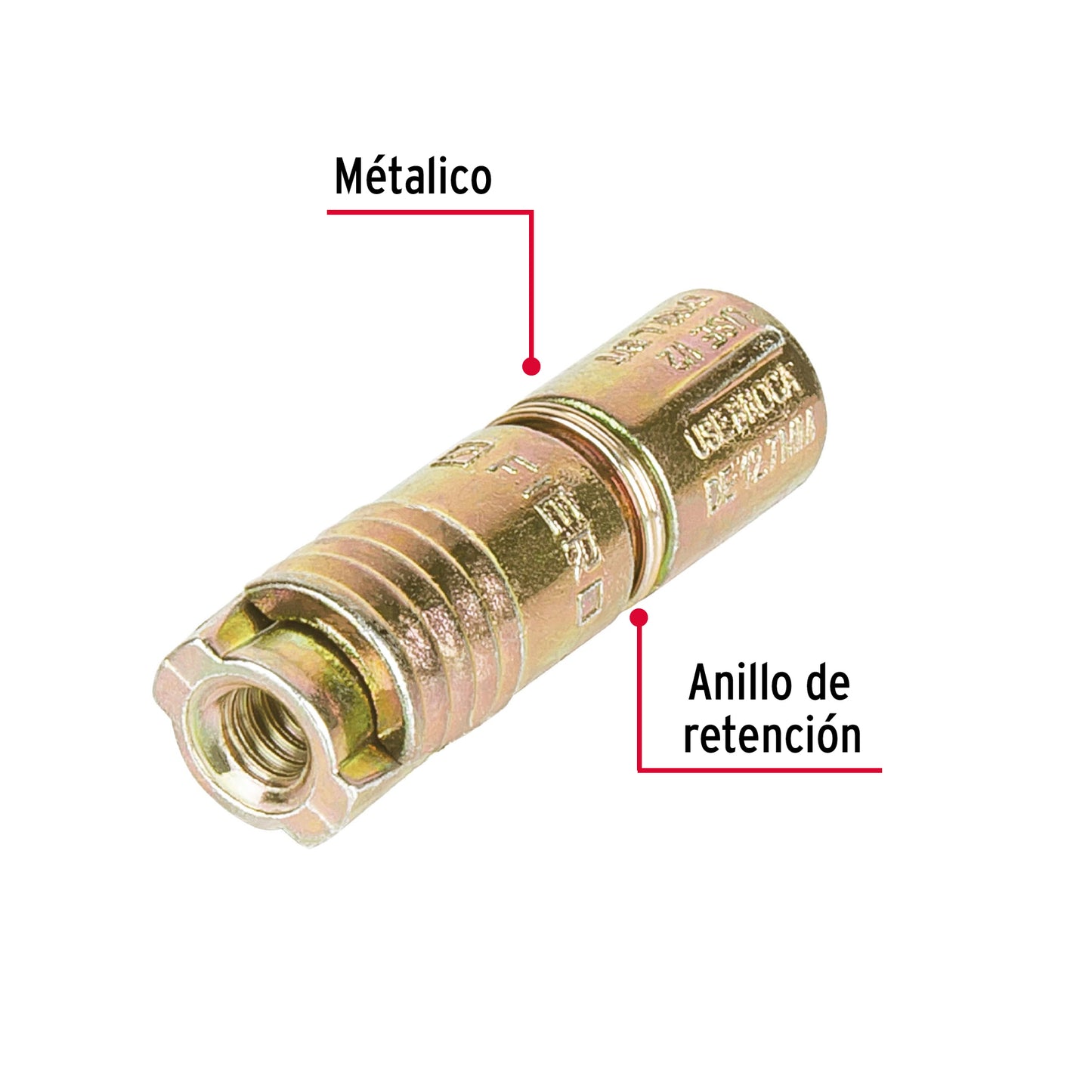 Caja con 100 taquetes expansivos de 1/4' sin tornillo, Fiero TAE-1/4G 47364 MM1