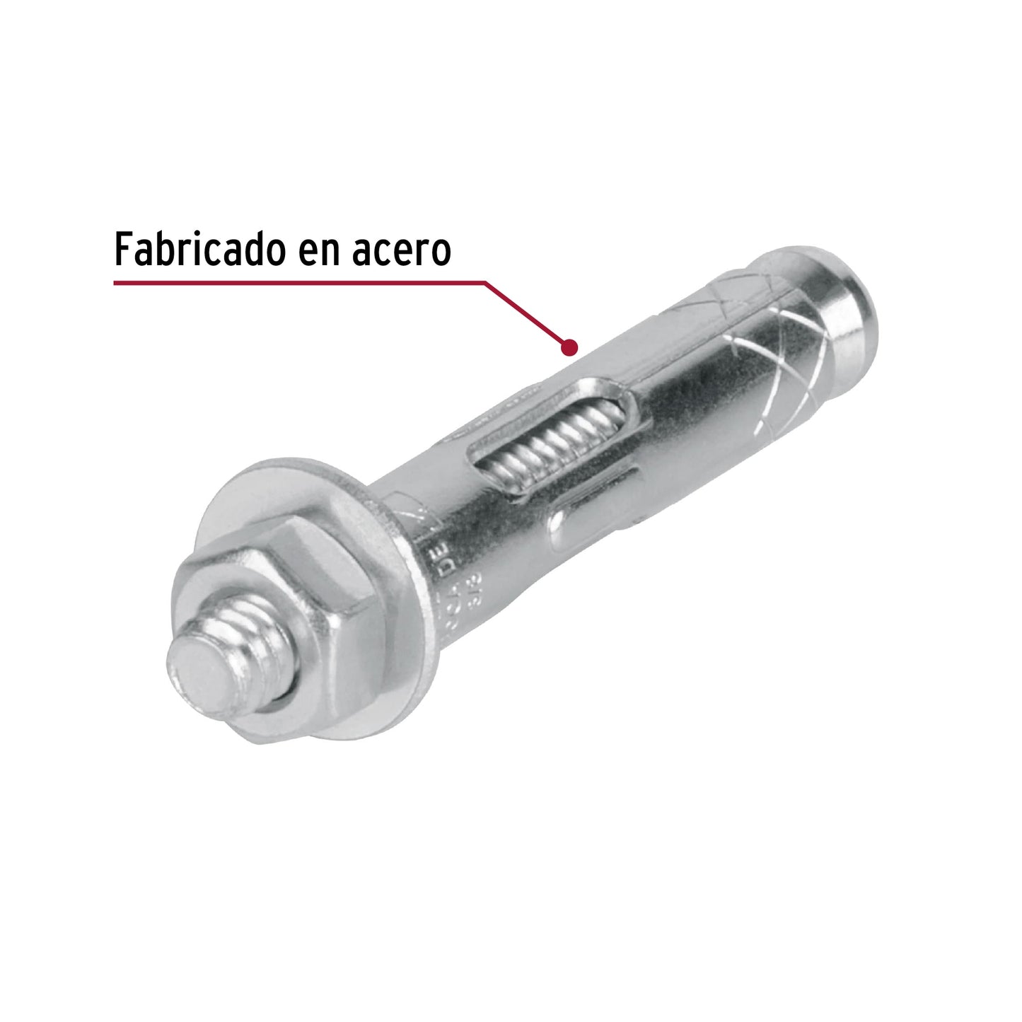 Caja con 100 taquetes expansivos de 1/4' con tornillo, Fiero TAE-1/4TG 47223 MM00