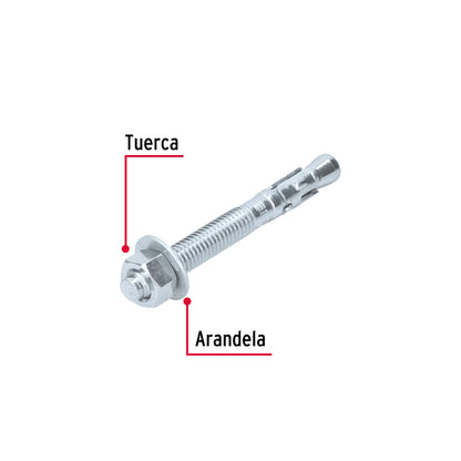 Caja con 50 taquetes arpón de 3/8' x 3-1/2', Fiero TAE-3/8A4G 46642 MM00