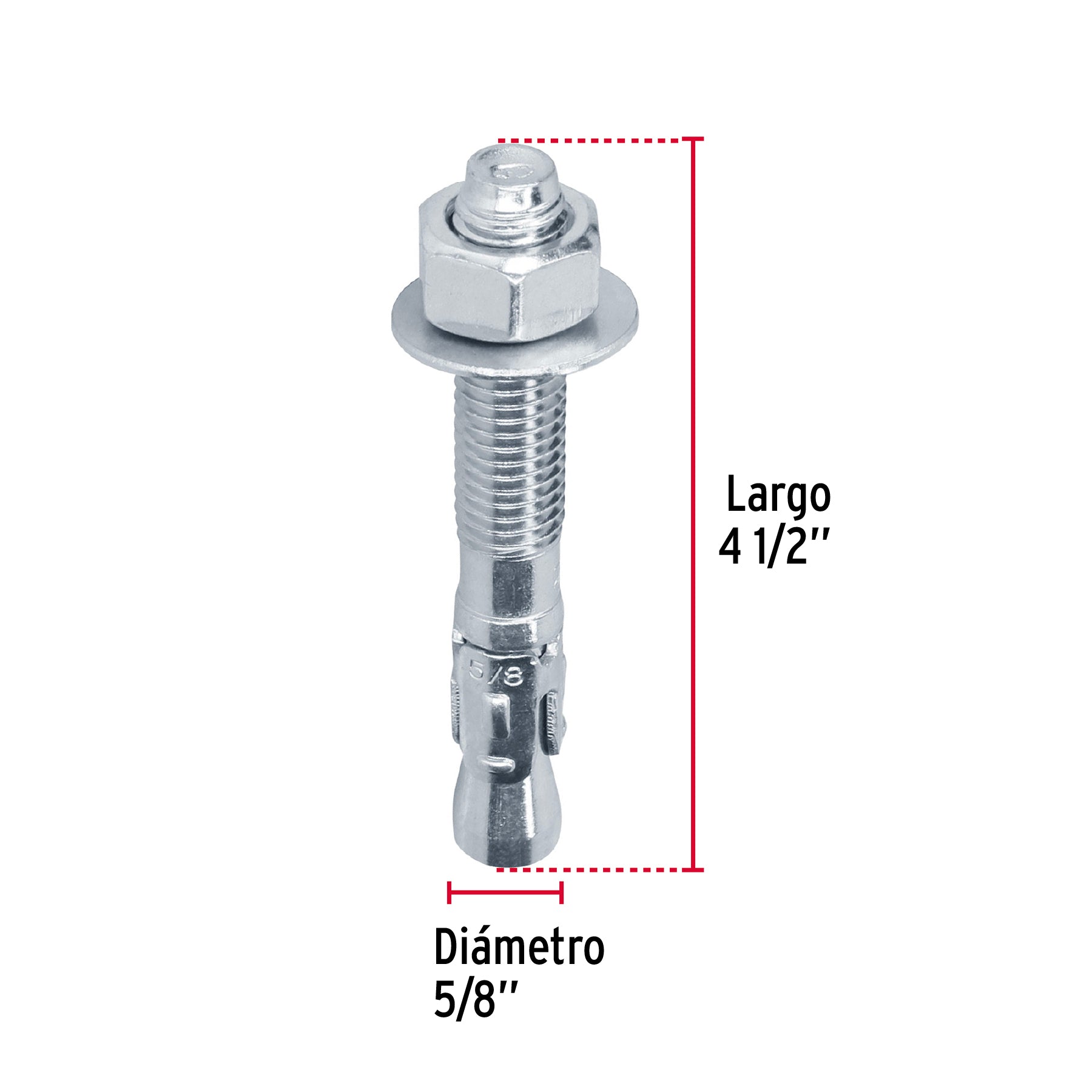 Caja con 25 taquetes arpón de 5/8' x 4-1/2', Fiero TAE-5/8A2G 46652 MM00