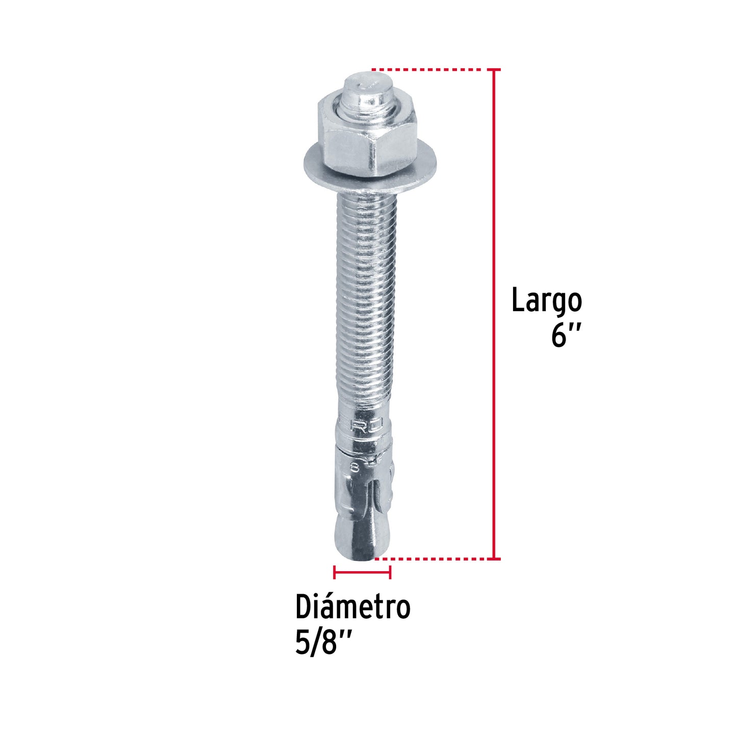 Caja con 25 taquetes arpón de 5/8' x 6', Fiero TAE-5/8A4G 46654 MM00