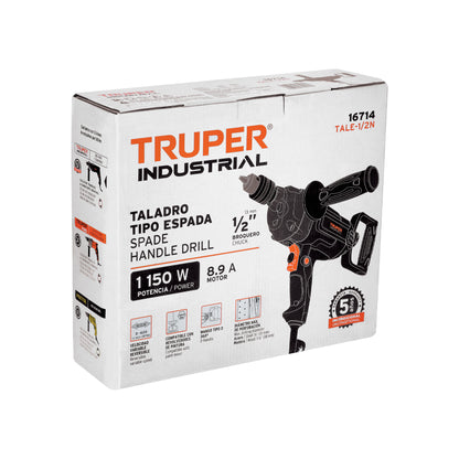 Taladro tipo espada 1/2' 1150 W, industrial, Truper TALE-1/2N 16714 MM0