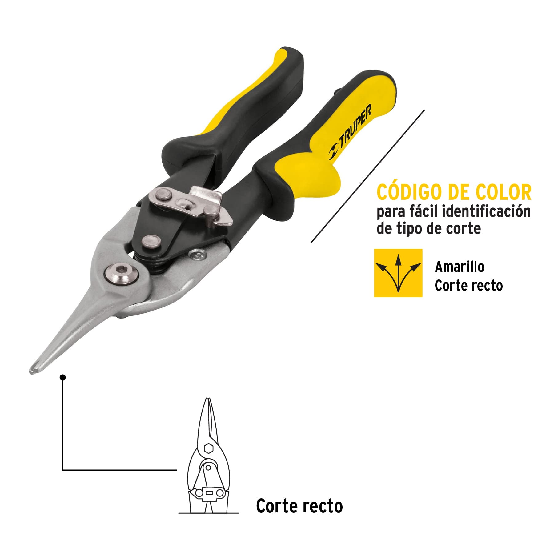 Tijera de aviación 10' corte recto, Truper TAV-R 18531 MM00