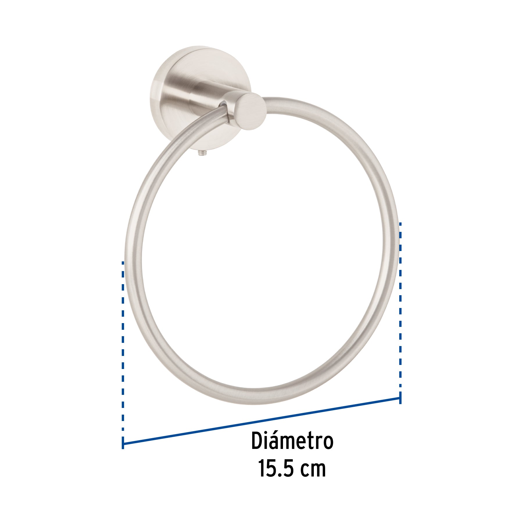 Toallero argolla metálico acabado satín, Foset Túbig TBA-77N 45974 MM00