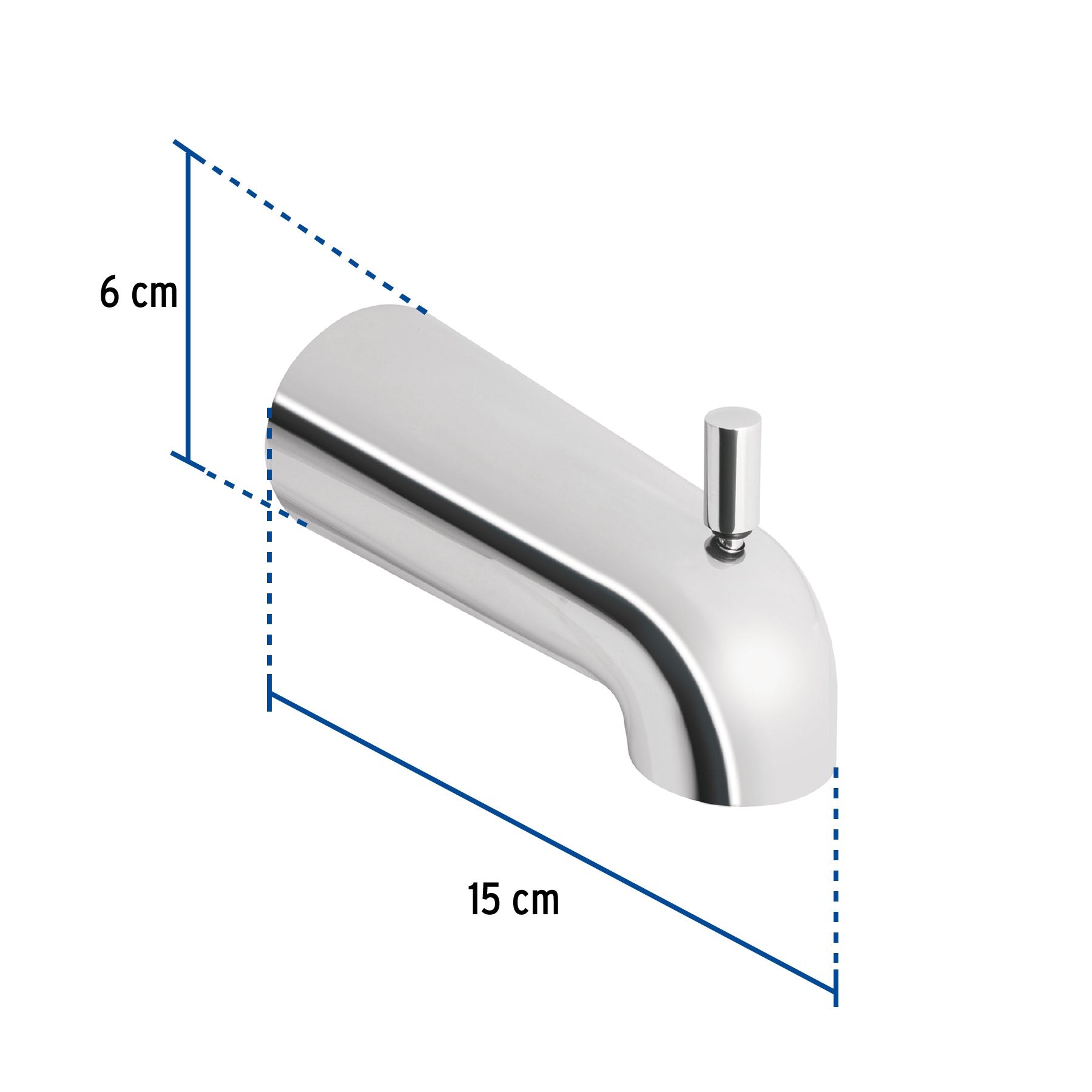 Salida de tina con desviador, cromo, Foset Túbig TBM-51 47482 MM00