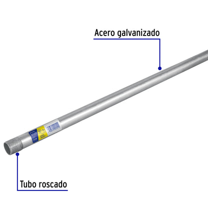 Tubo Conduit 1/2' galvanizado 3 m pared gruesa, et. Amarilla TC-1/2-GA 45286 MM1