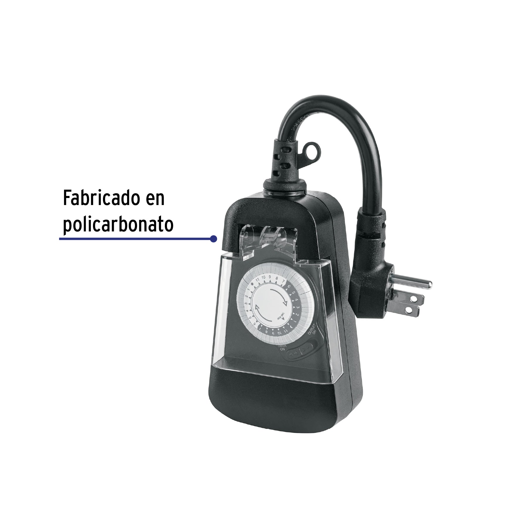 Temporizador analógico para uso en exteriores, Volteck TEM-1E 45519 MM00