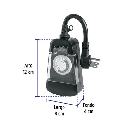 Temporizador analógico para uso en exteriores, Volteck TEM-1E 45519 MM00