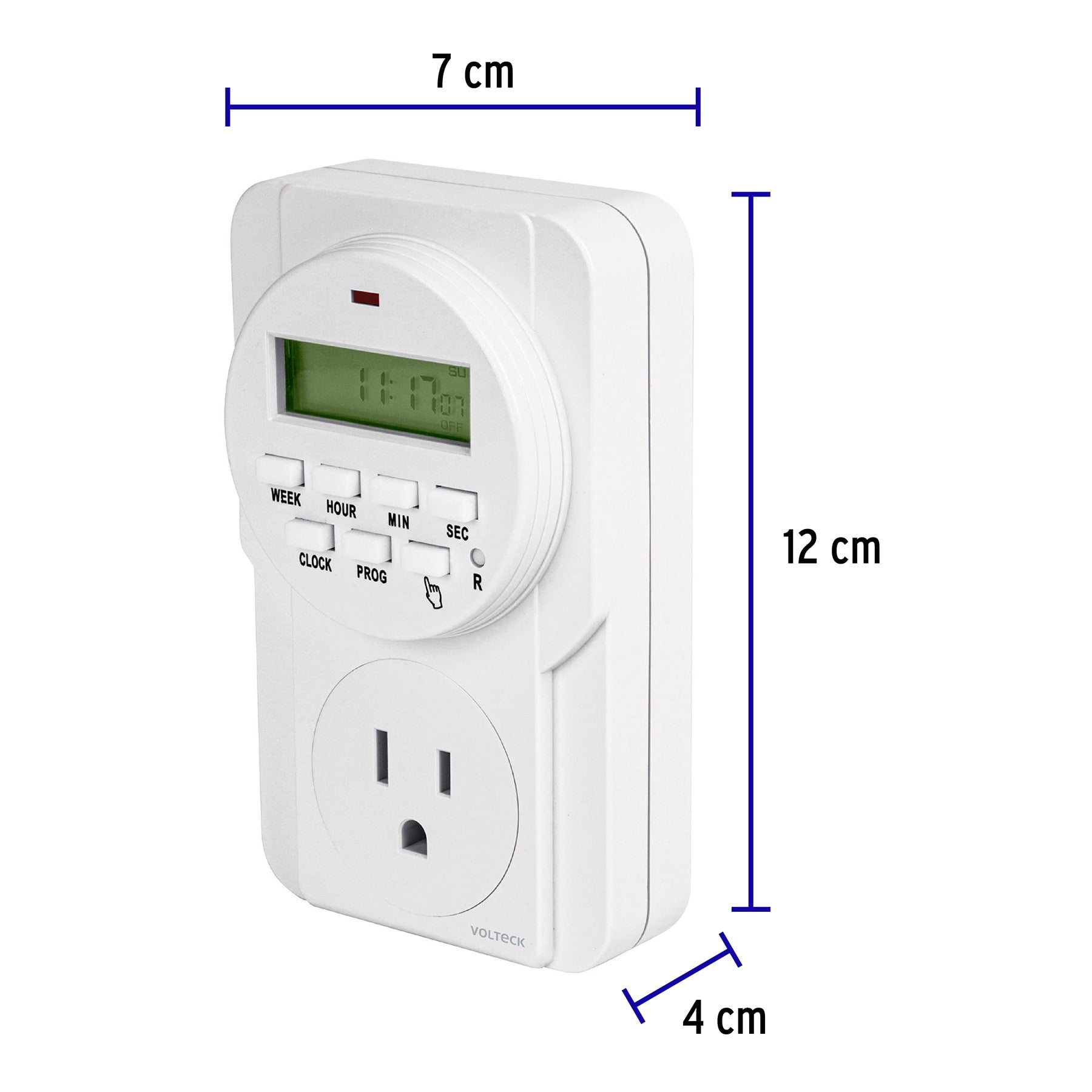 Temporizador digital, 8 eventos, Volteck TEM-8 48386 MM00